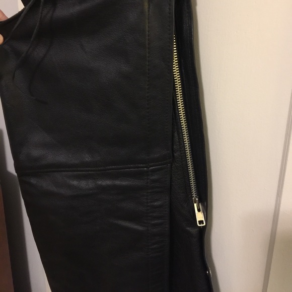 Leather Motorcycle Chaps - Picture 5 of 14